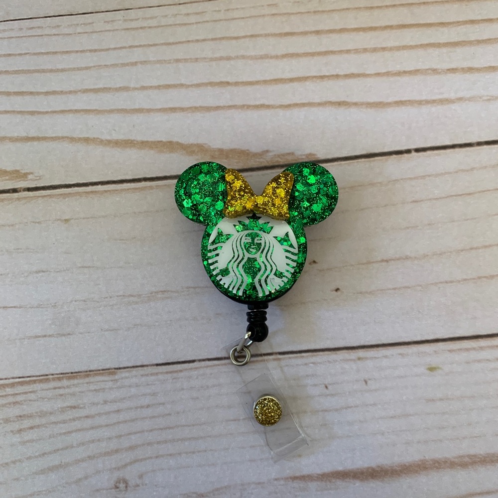 Starbucks badge reel